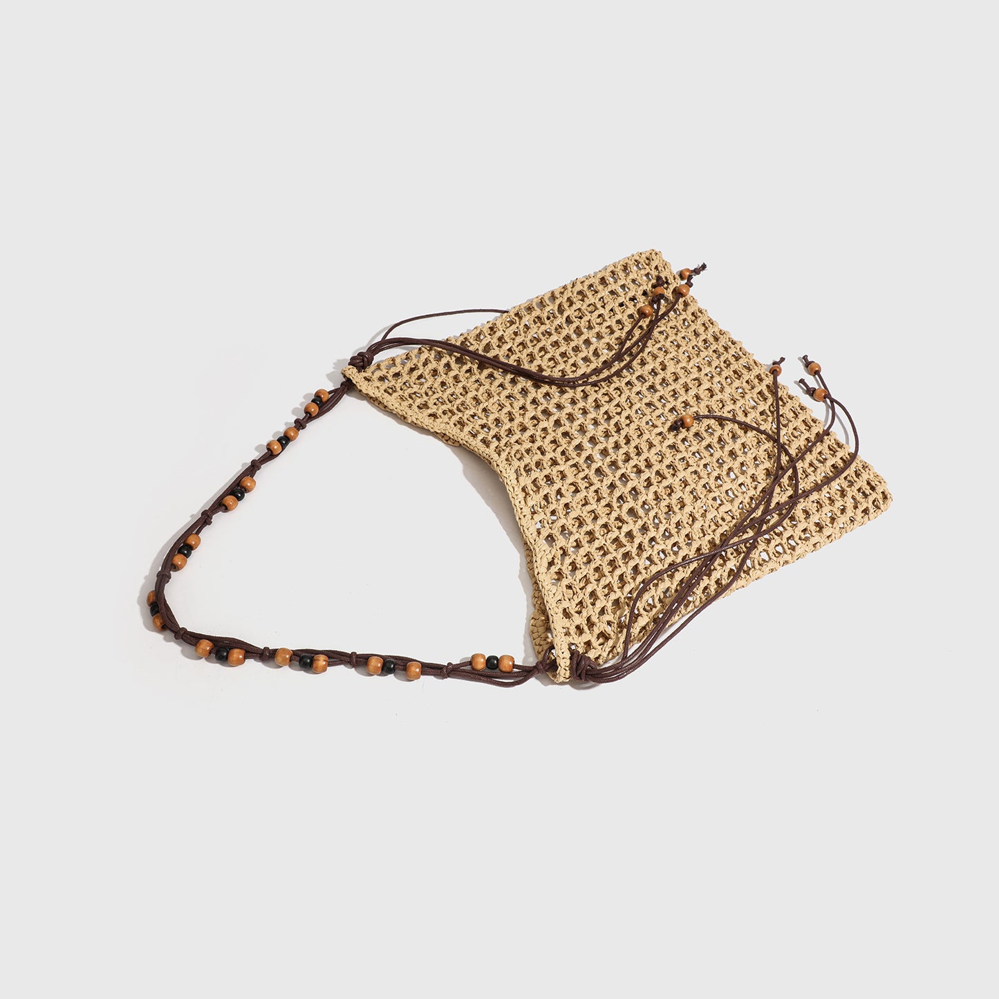 Women's Vacation Style Straw Niche Mesh Hollow Large Capacity Bags