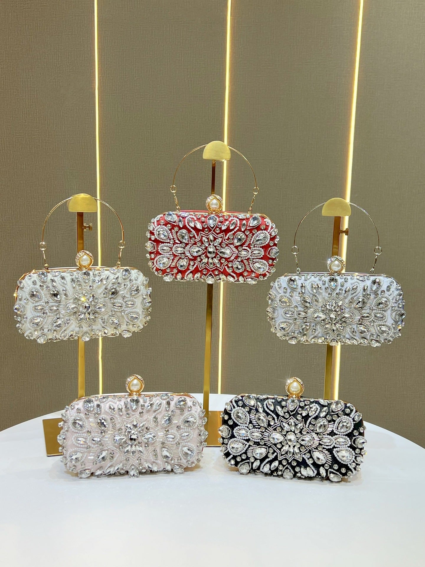 Women's Rhinestone Clutch Diamond Exquisite Niche Banquet Dinner Bag