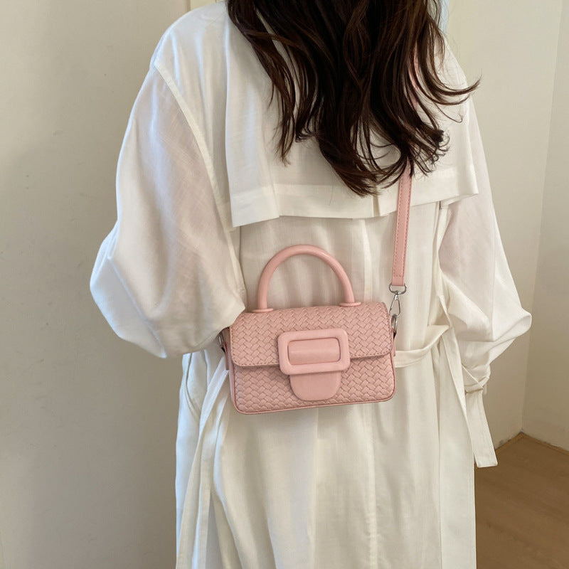 Women's Niche Woven Pattern High-grade Fashion Simple Small Square Bag
