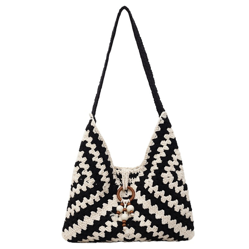 Women's Fashion Woven Leisure Commute Large Capacity Women's Shoulder Bag