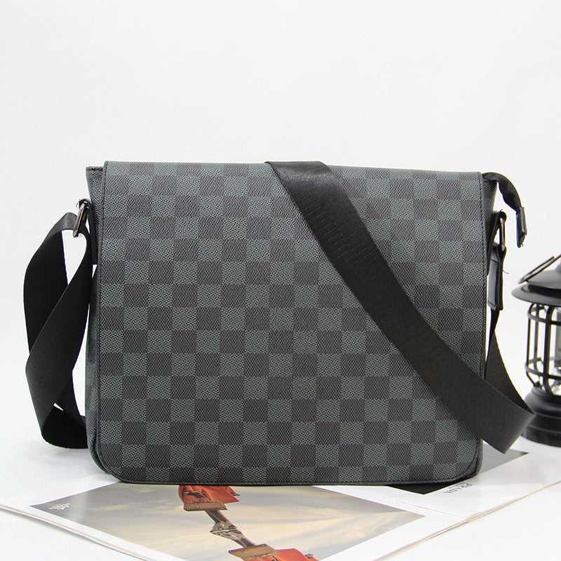 Durable Men's Fashion Leather Street Flip Men's Shoulder Bag