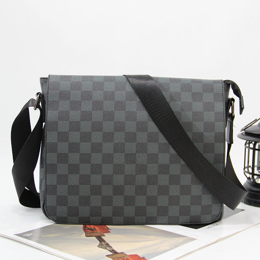 Durable Men's Fashion Leather Street Flip Men's Shoulder Bag