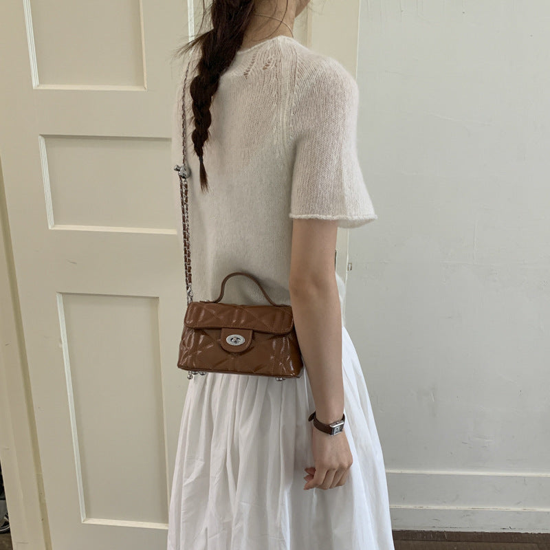 Women's Niche Chain Light Luxury Rhombus Embroidery Small Square Bag