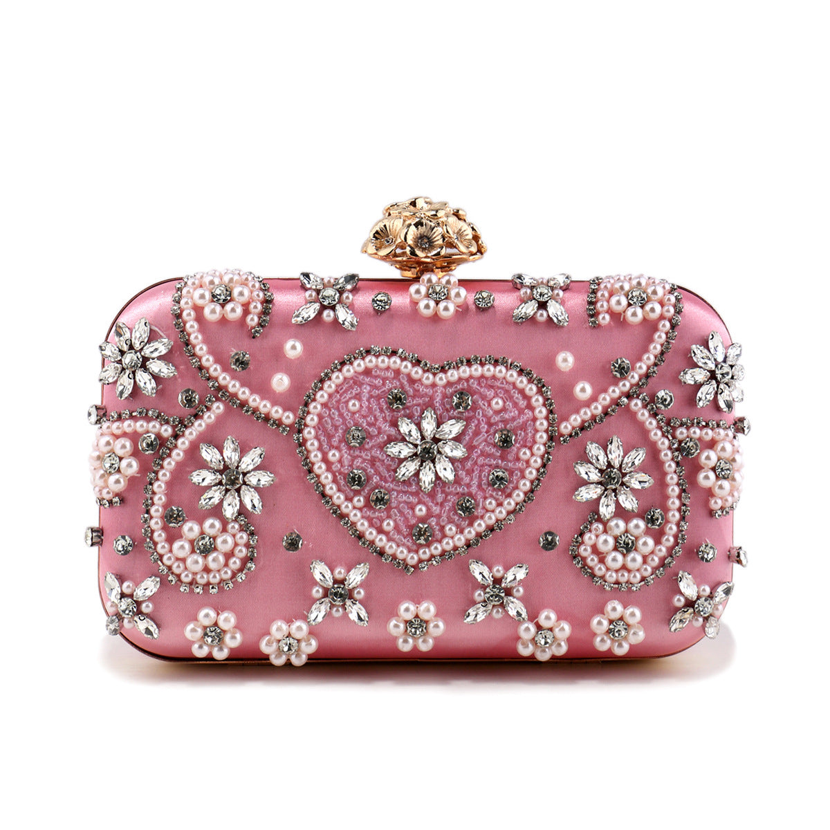 Women's Light Luxury Handmade Pearl Embroidery Fashion Elegant Dinner Bag