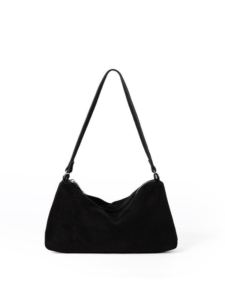 Women's Niche Retro Suede Underarm Matte Simple Fashion Women's Shoulder Bag