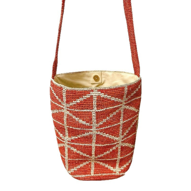 Women's Raffia Hand Crocheting Woven Large Capacity Travel Bags