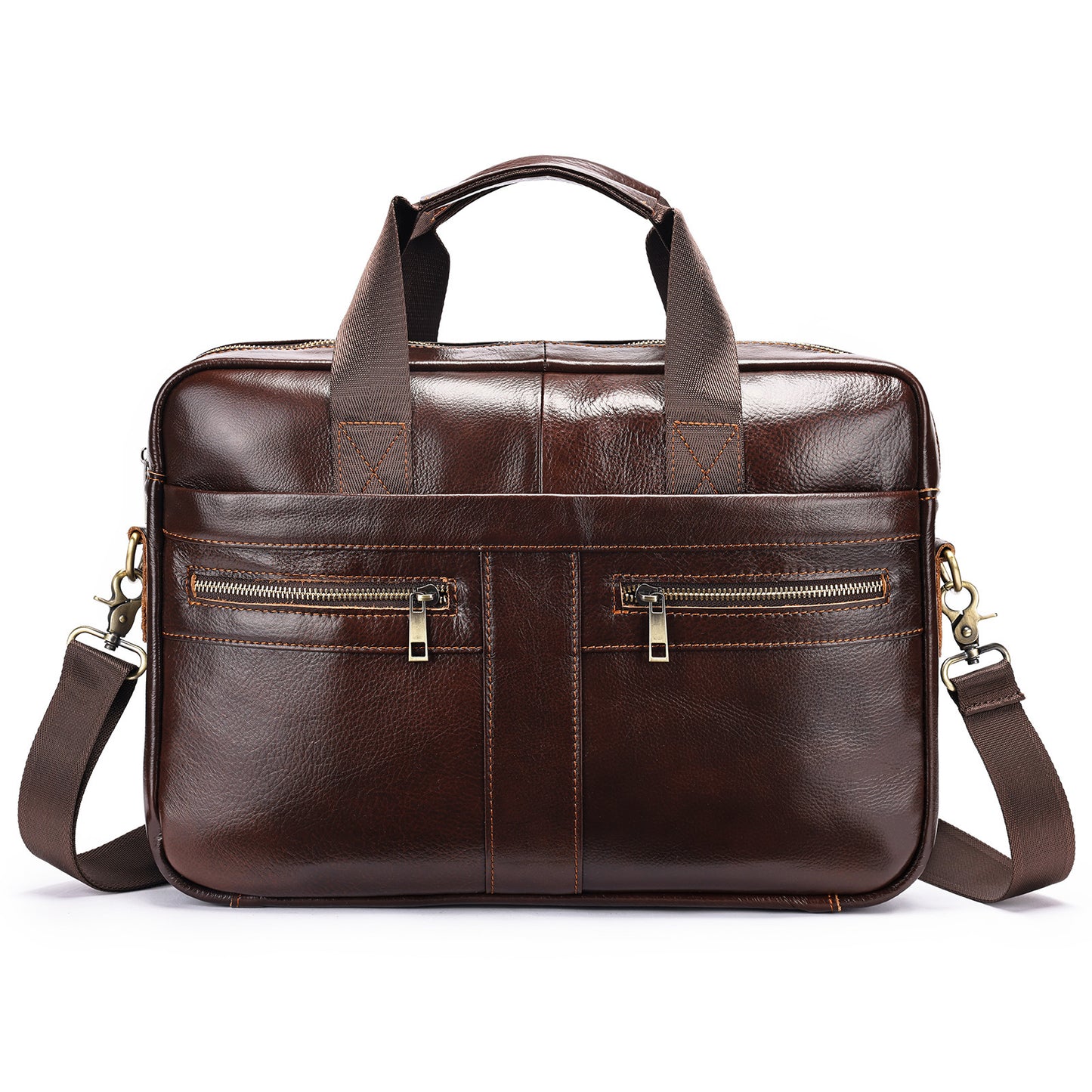 Men's Leather Business First Layer Cowhide Portable Men's Briefcase