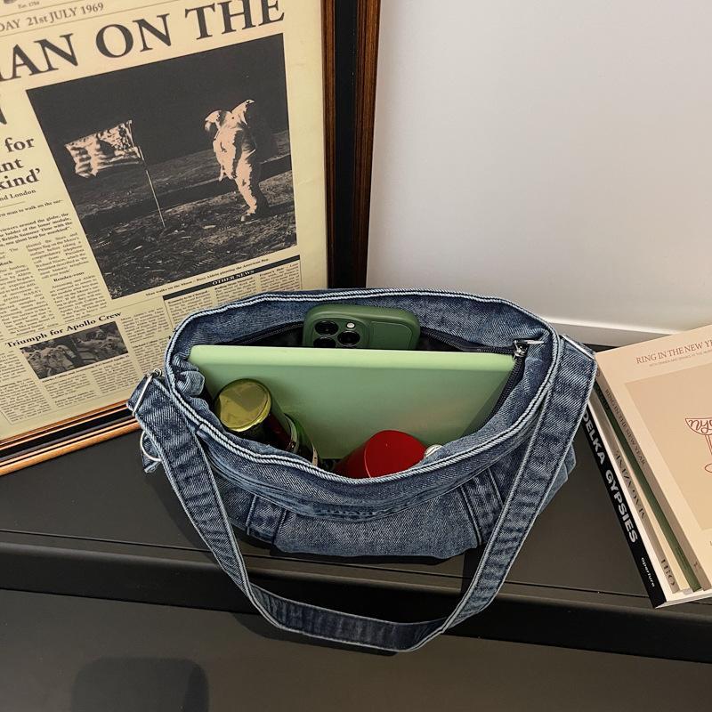 Women's Denim Picnic Large Capacity Commuter Shopping Daily Tote Bags