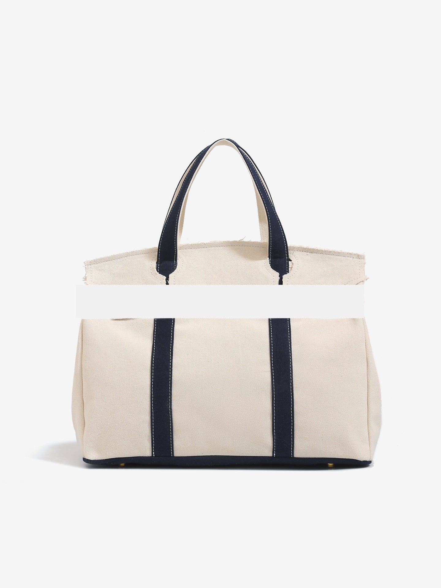 Women's Canvas High-grade Design Contrast Color Large Women's Shoulder Bag