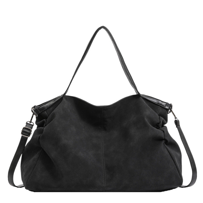 Women's Large Capacity Totes Commuting Fashion Simple Pleated Niche Shoulder Bags