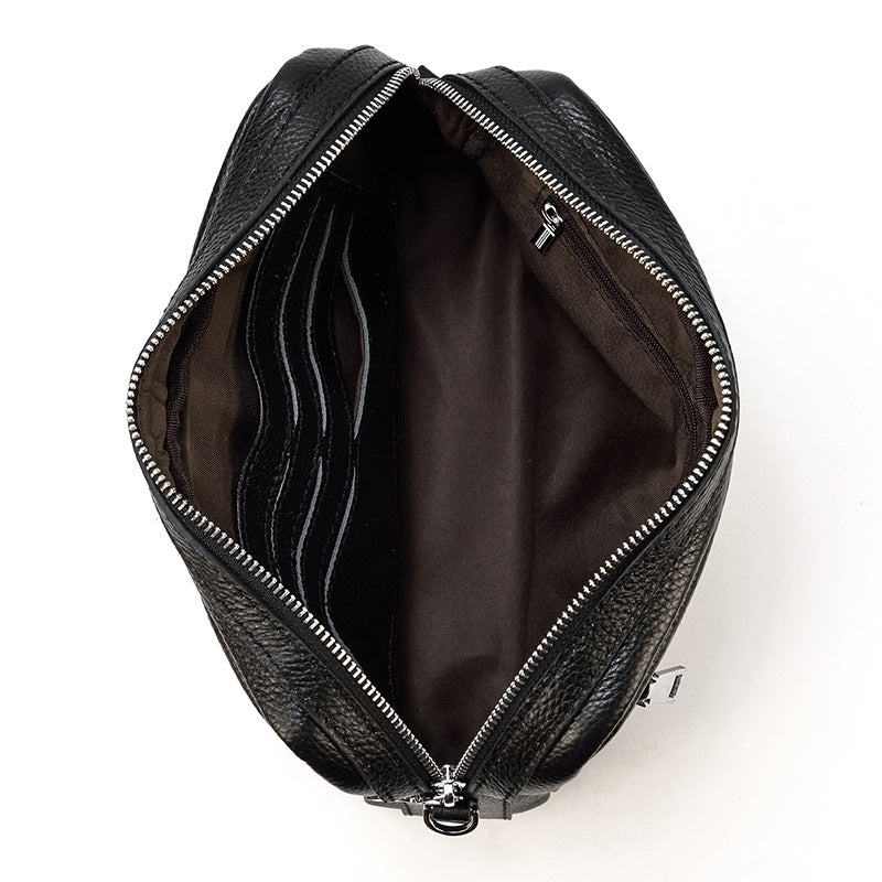 Men's Leather Large Capacity Multifunctional Wrist Vintage Men's Clutch