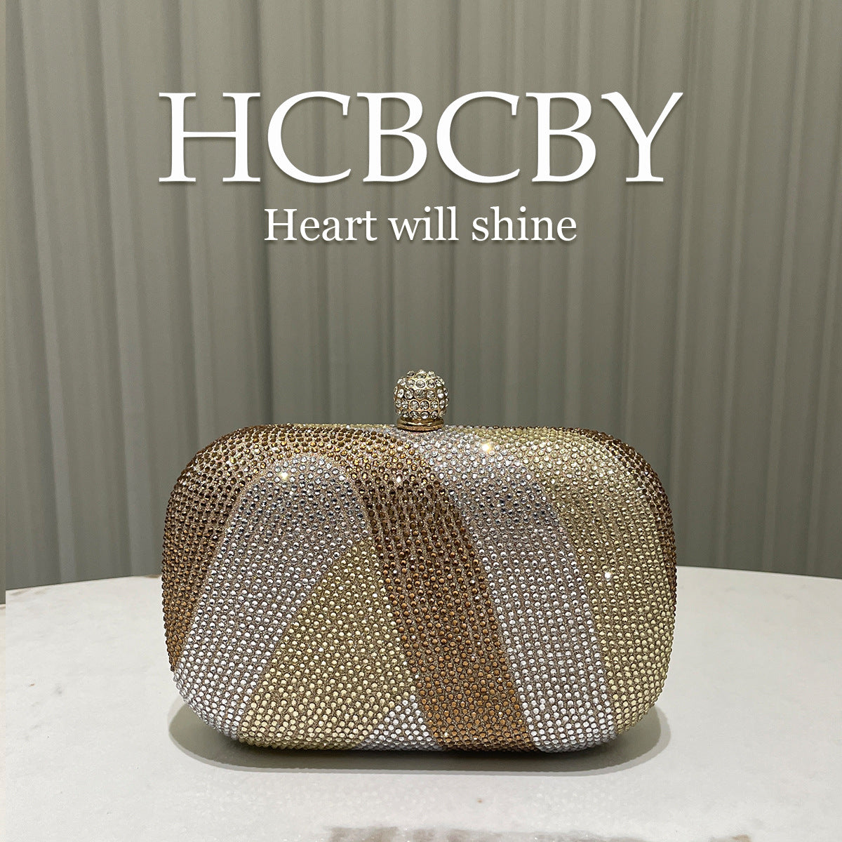 Women's Gorgeous Shiny Rhinestone Fashion Temperament Elegant Dinner Bag