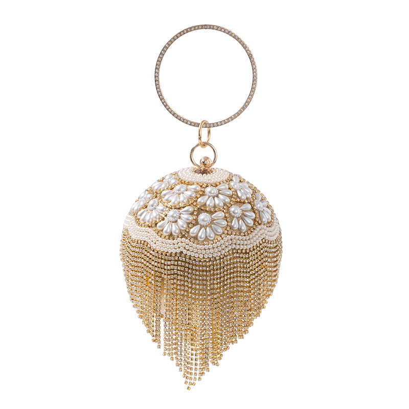 Diamond Banquet Clutch All Match Dress Fashion Creative Spherical Handbags