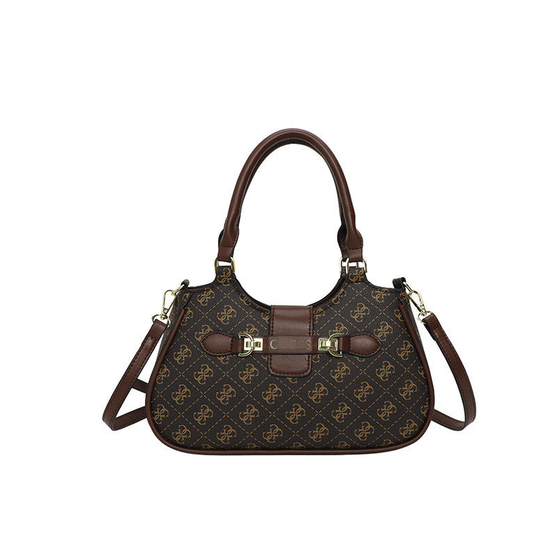 Fashion Retro Stitching Chain Portable Printing Women's Shoulder Bag
