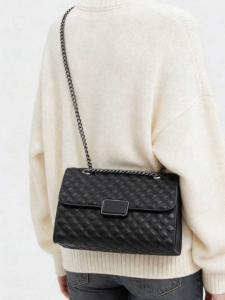Women's Diamond Pattern Chain High Sense Classic Style Underarm Women's Shoulder Bag
