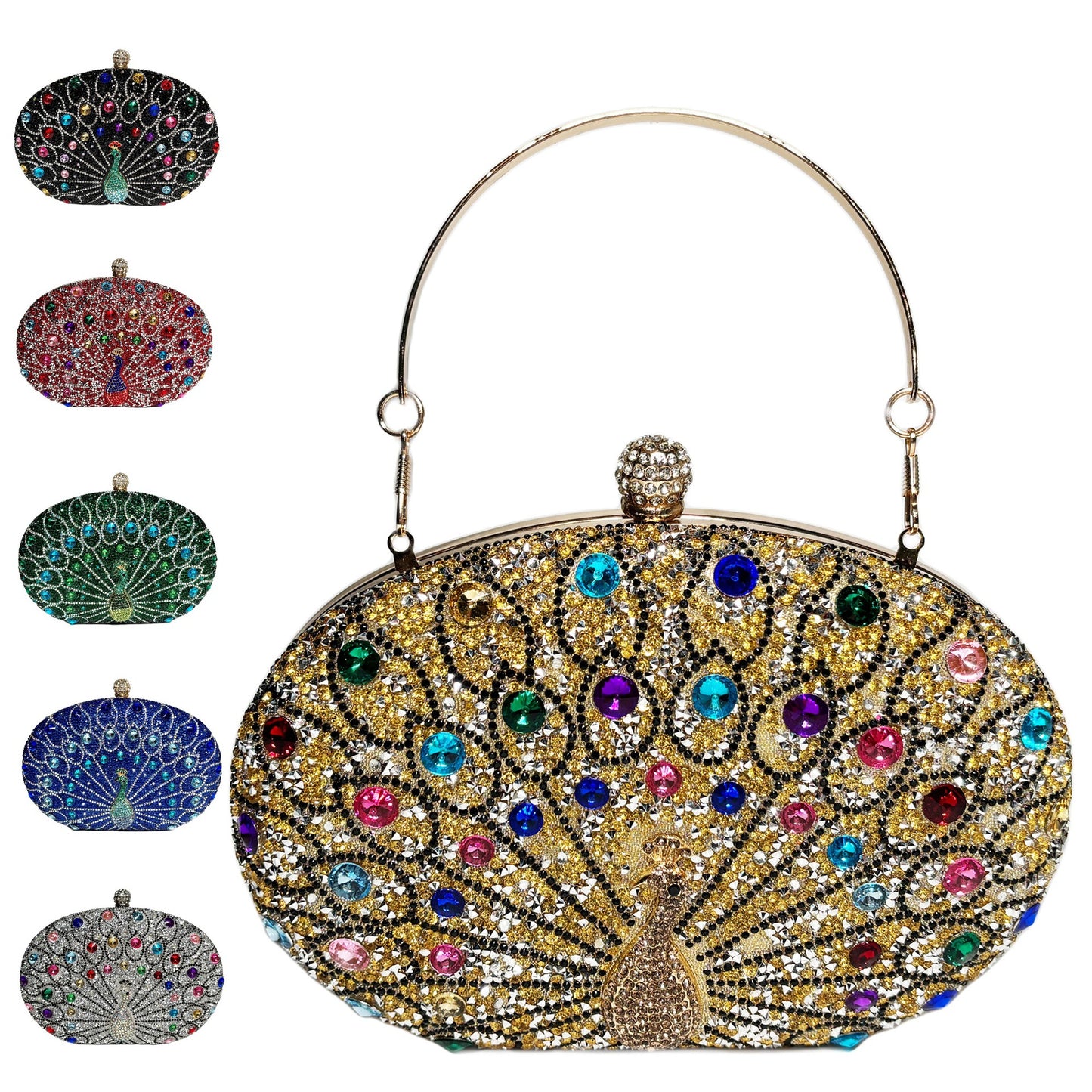 Peacock Diamond Retro Exotic Style Dinner Bags