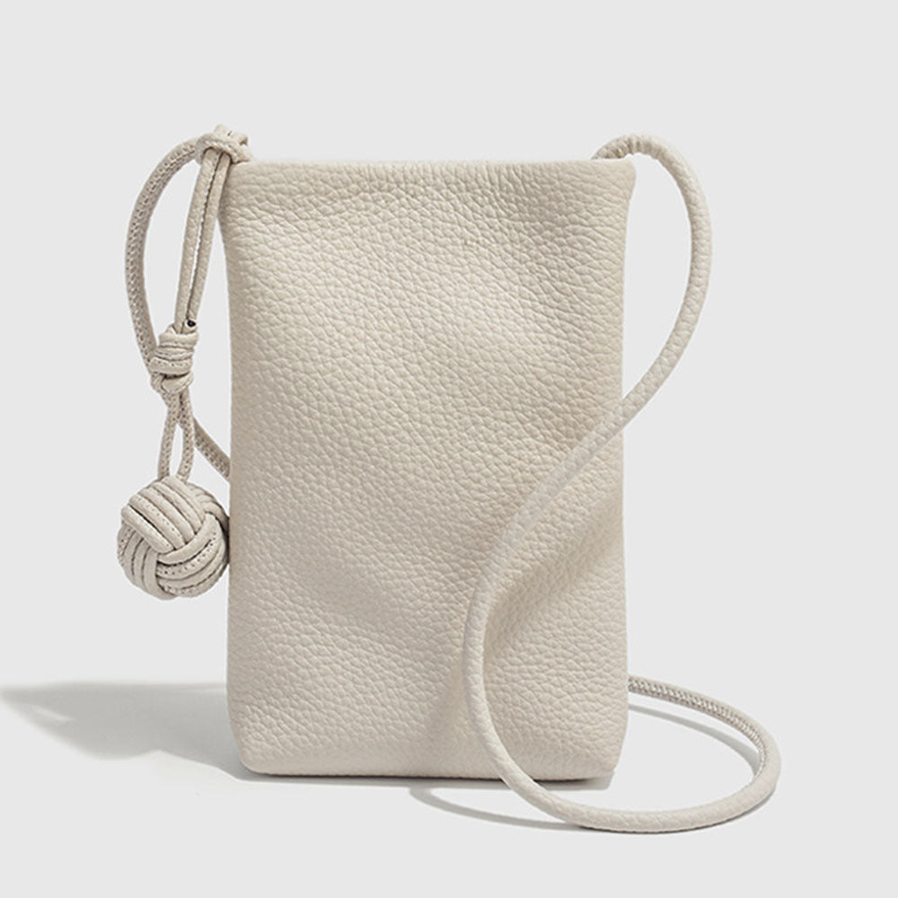 Women's First Layer Cowhide Mini Lychee Pattern Women's Leather Bag