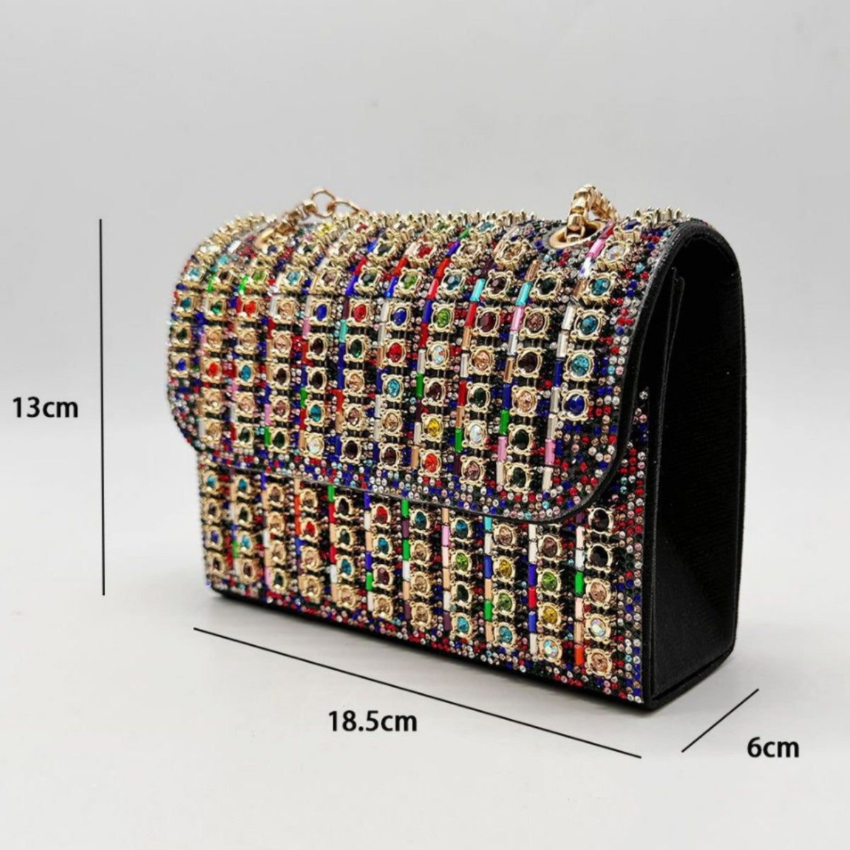 Women's Full Diamond Underarm Banquet Dress One Handbags