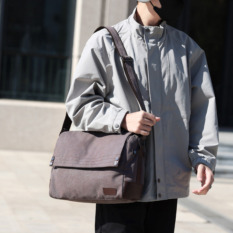 Men's Large Capacity Canvas Class Commuter Practical Men's Messenger Bags