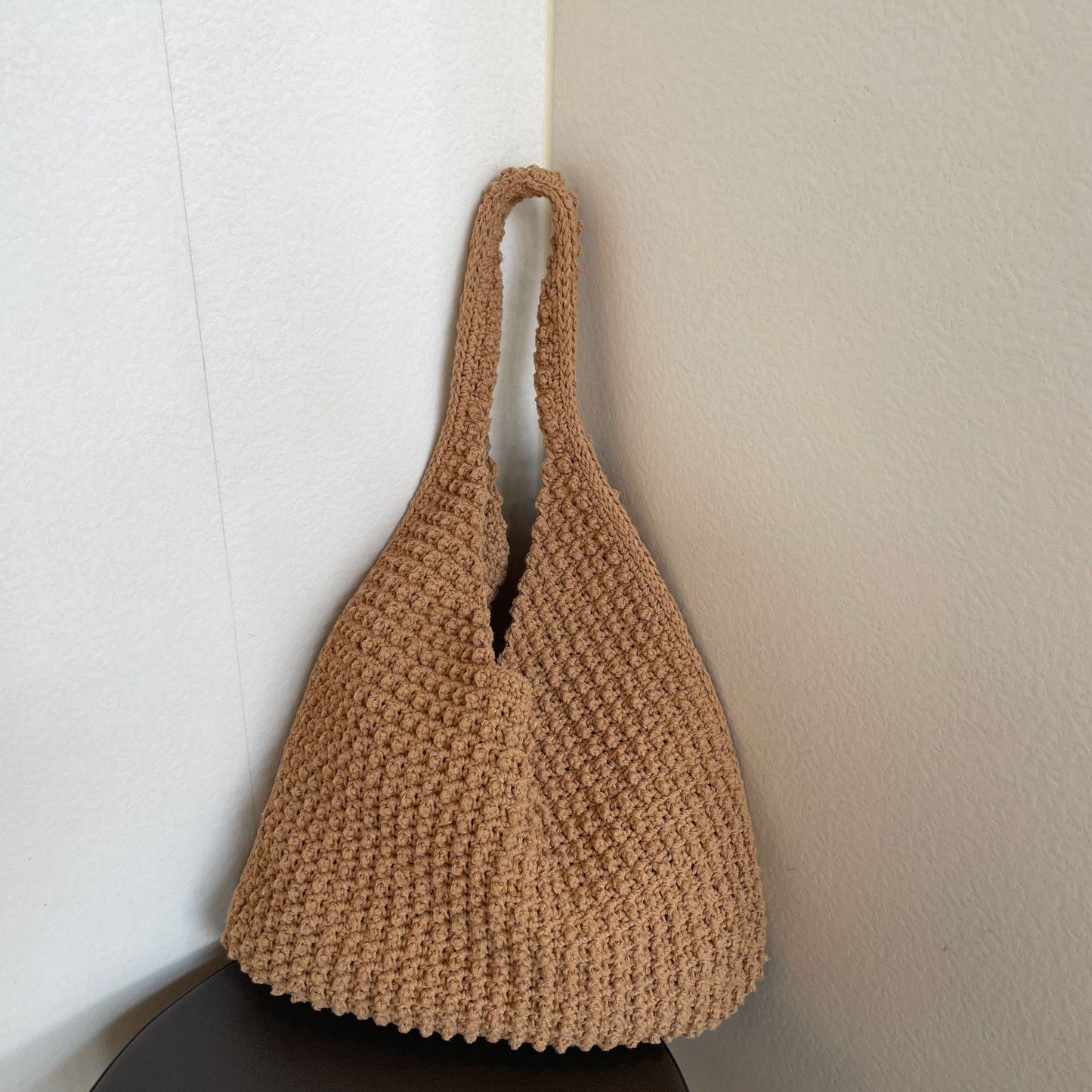 Underarm Large Capacity Solid Color Cotton Women's Shoulder Bag