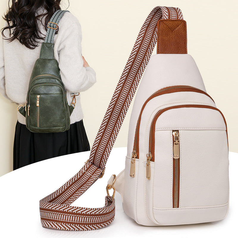 Fashion Prepuce Retro Large Capacity Simple High Women's Chest Bag, Fanny Pack