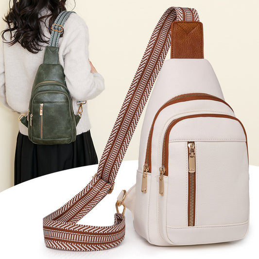 Fashion Prepuce Retro Large Capacity Simple High Women's Chest Bag, Fanny Pack