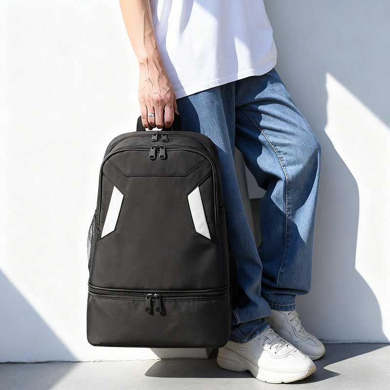 Three-dimensional Large Capacity Burden Alleviation Independent Shoe Leisure Backpack