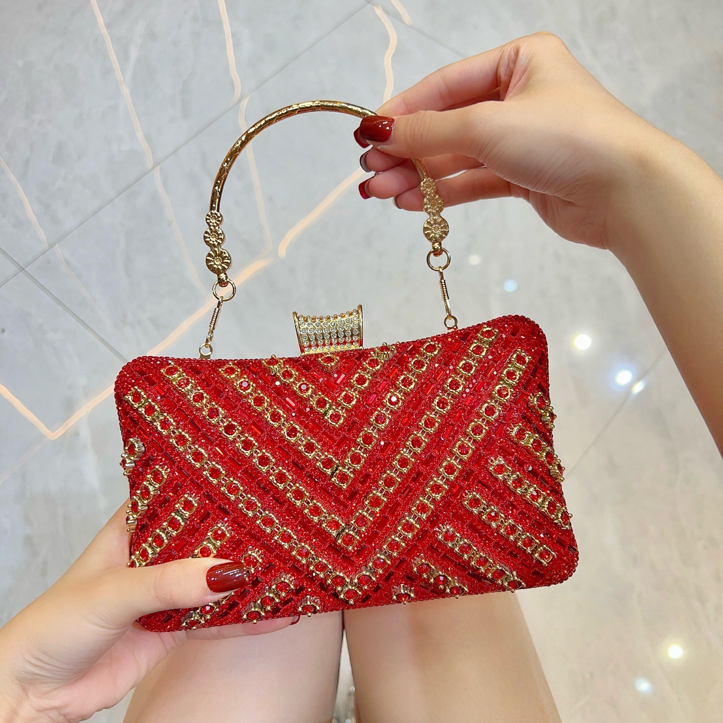 Creative Rhinestone Wedding Birthday Banquet Diagonal Evening Bags