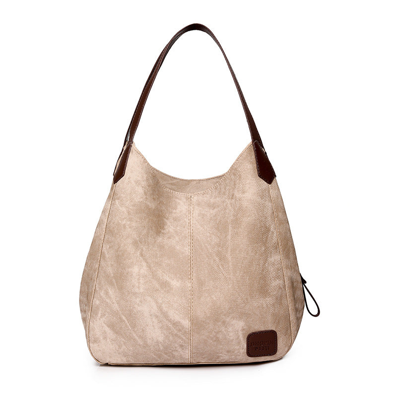 Women's Mom Large Capacity Washed Leather Fashion Women's Shoulder Bag