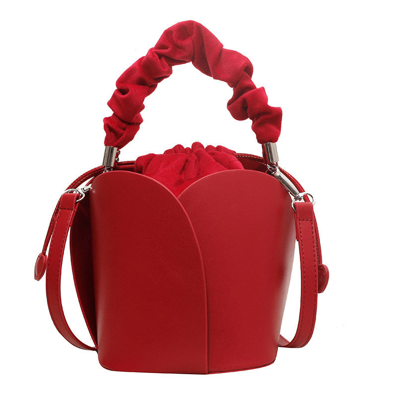 Women's Bridal Drawstring Portable Pleated Fashion National Bags