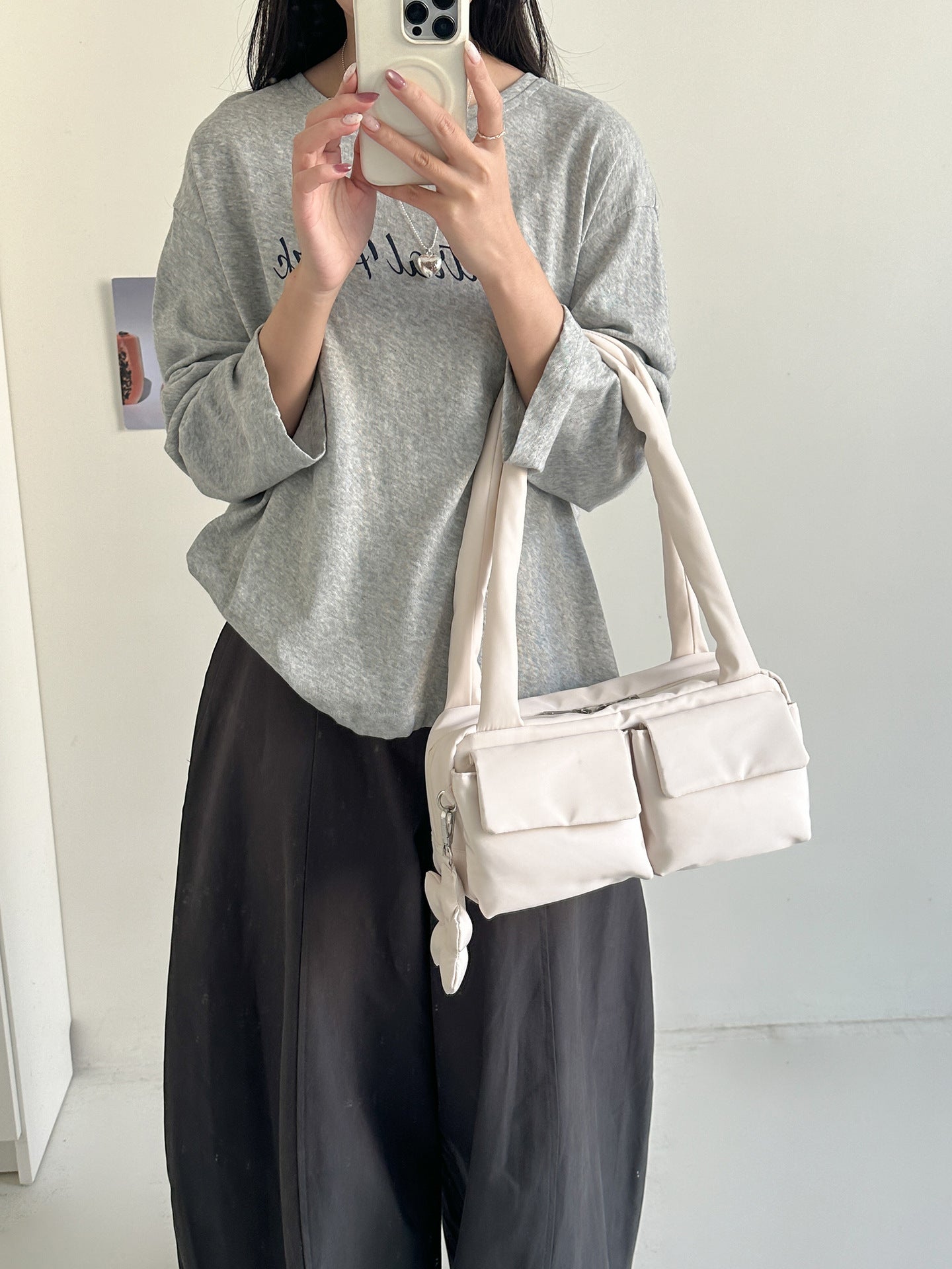 Women's Spring Simple Nylon Underarm Niche Commuter Lightweight With Women's Shoulder Bag