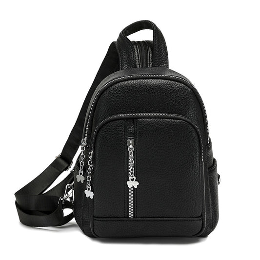 Elegant Graceful Soft Leather Fashion Commuter Women's Chest Bag, Fanny Pack