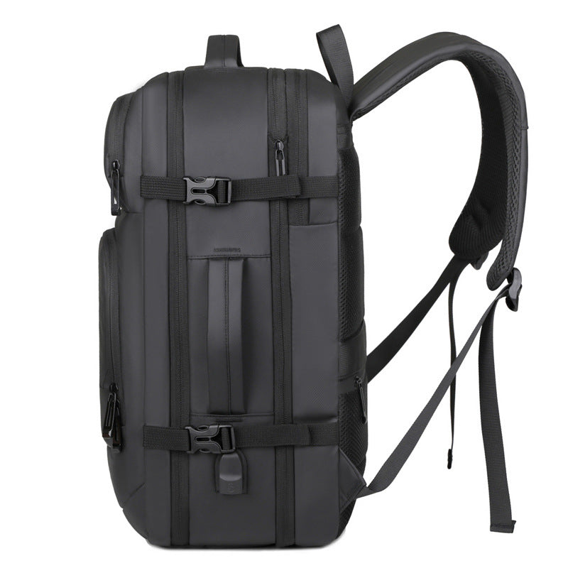 Men's Business Computer Expandable Large Capacity Simple Leisure Backpack