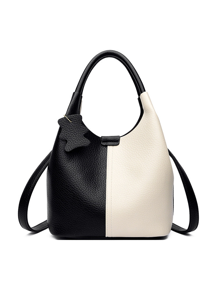 Women's Vegetable Basket Simple Soft Cowhide Leather Women's Handbag