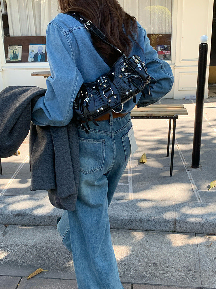 Fashion Motorcycle Female Hot Style Commuter Underarm Niche Bags