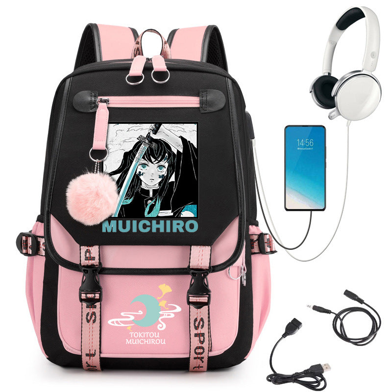 No Hours Transparent High University Style Large College Student Schoolbag