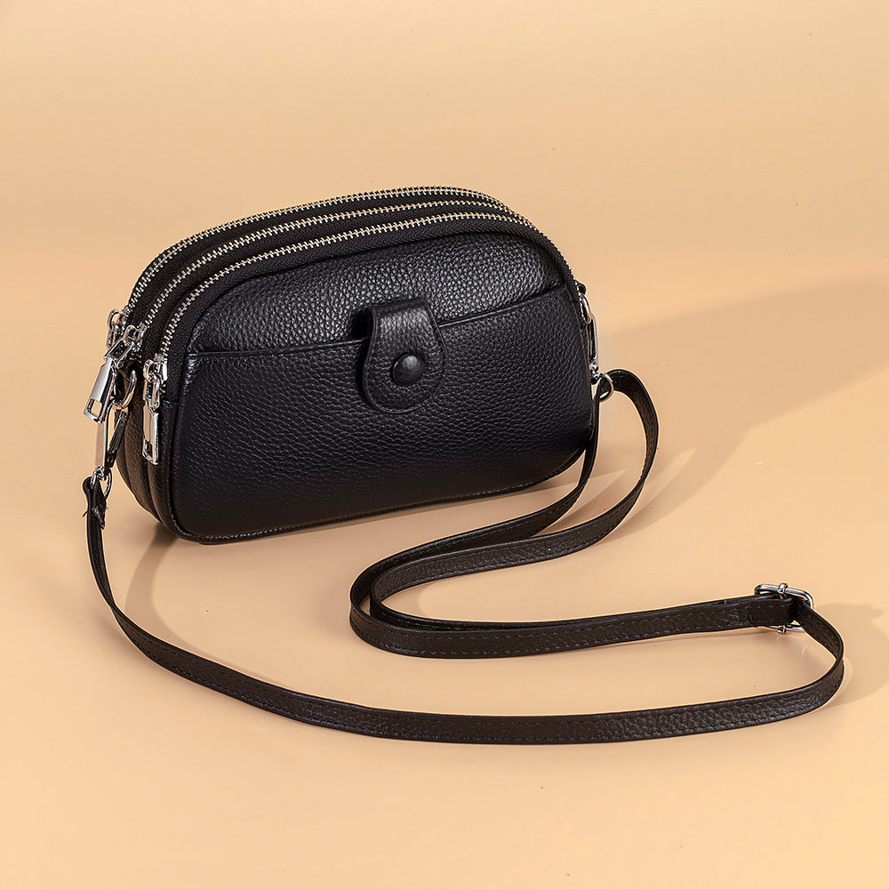 Women's Genuine Leather Large Capacity Mom Mobile Women's Messenger Bag