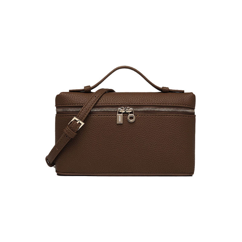 Women's Lunch Box Genuine Leather Portable Pouch Light Women's Shoulder Bag
