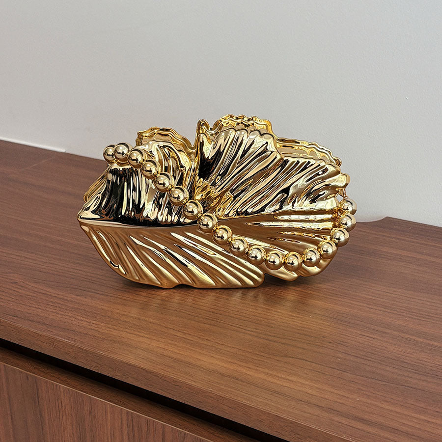 Clutch Glossy Gilding Texture French Vintage Style Acrylic Women's Handbag