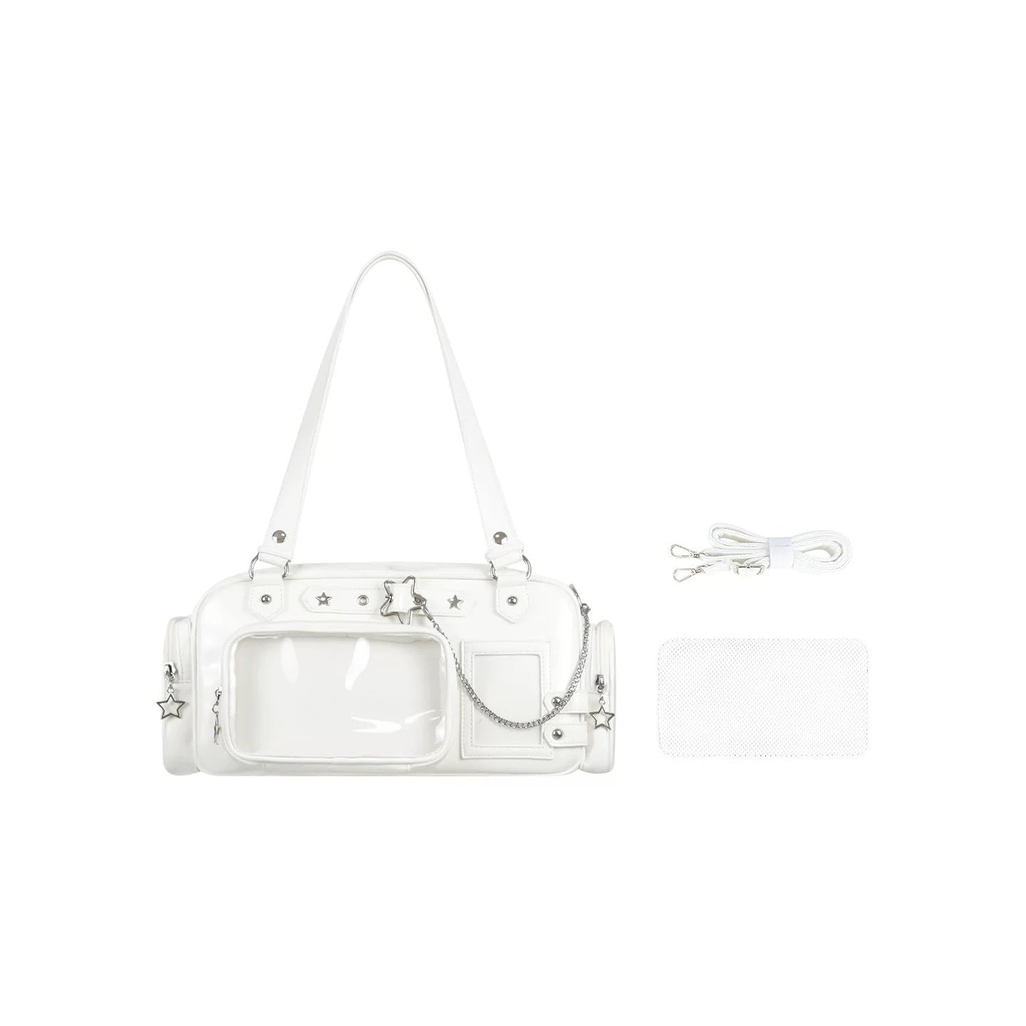 Women's Cartoon Doll Transparent Daily Snacks Sugar Star Underarm Bag