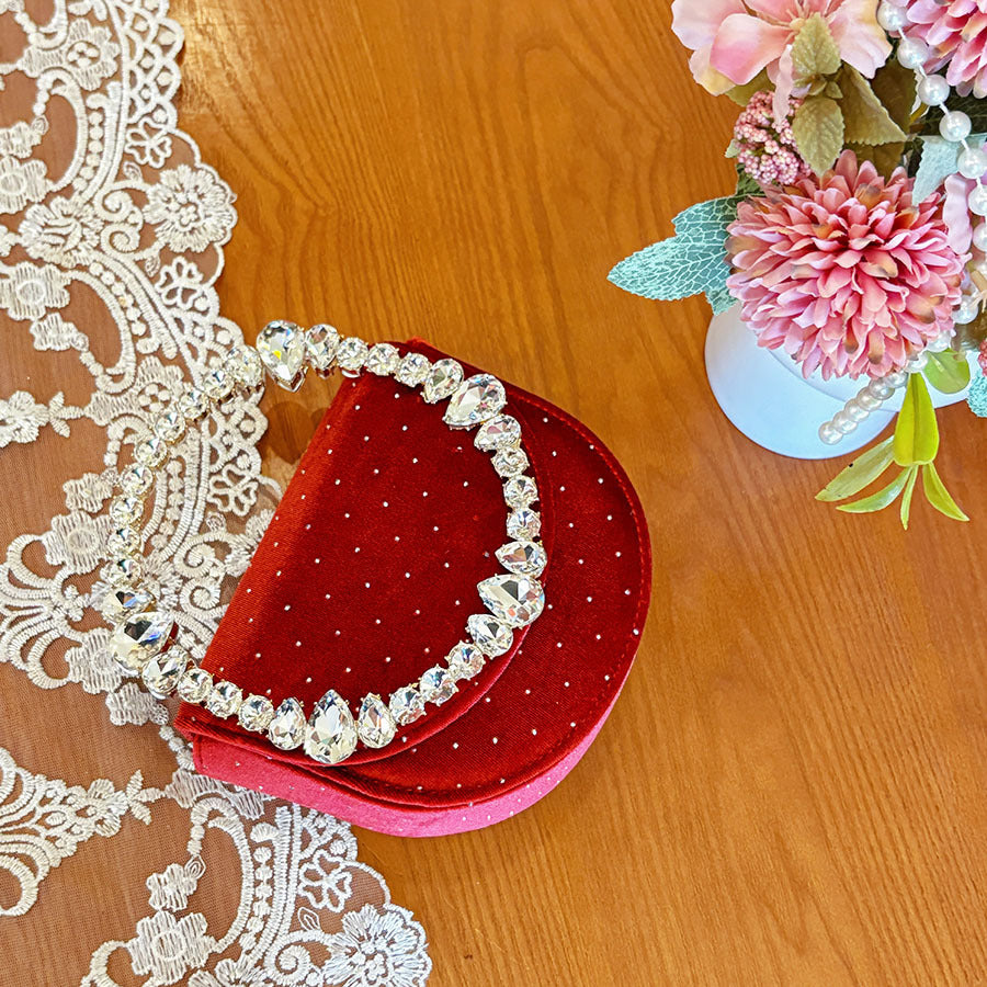 Dot Personality Dinner Elegant Heart-shaped Rhinestone Indie Sweet Cute Western Handbags