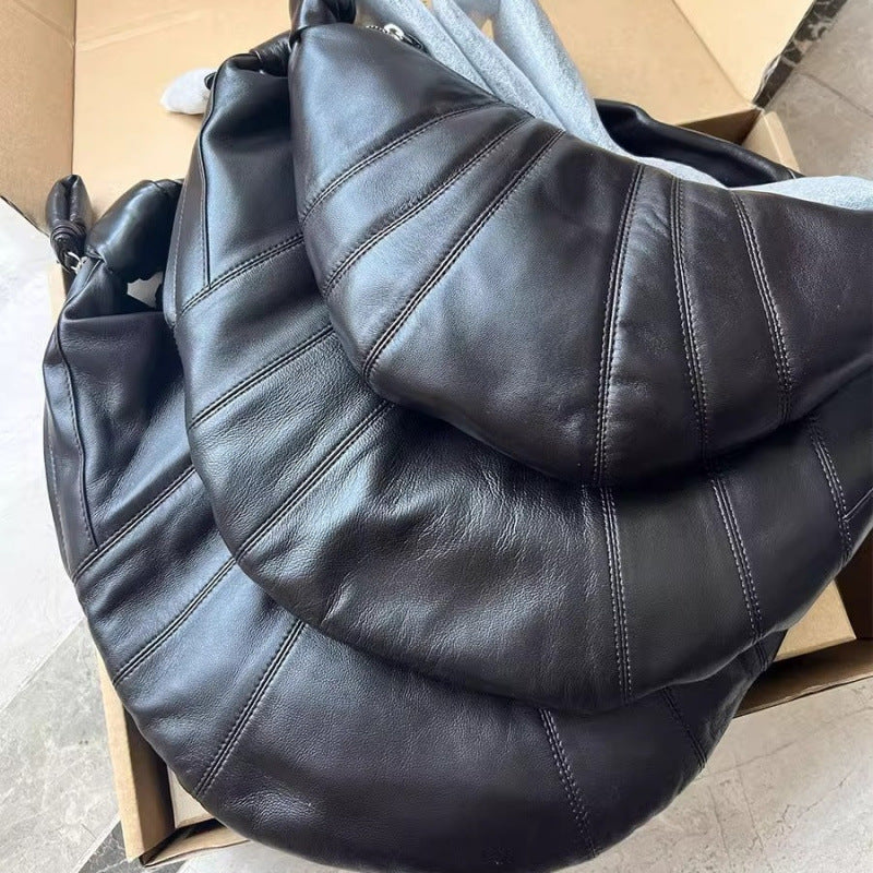 Premium Lambskin Croissant Development Ode Idle Bags