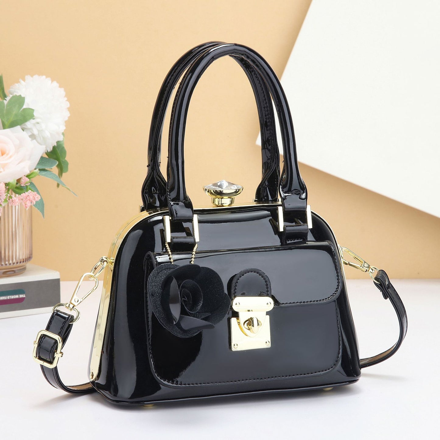 Women's Patent Leather Exquisite Lady Korean Style Women's Handbag