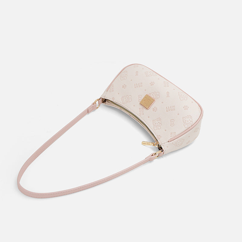 Women's Live Streaming Cute Printed Mini Baguette Summer Women's Messenger Bag