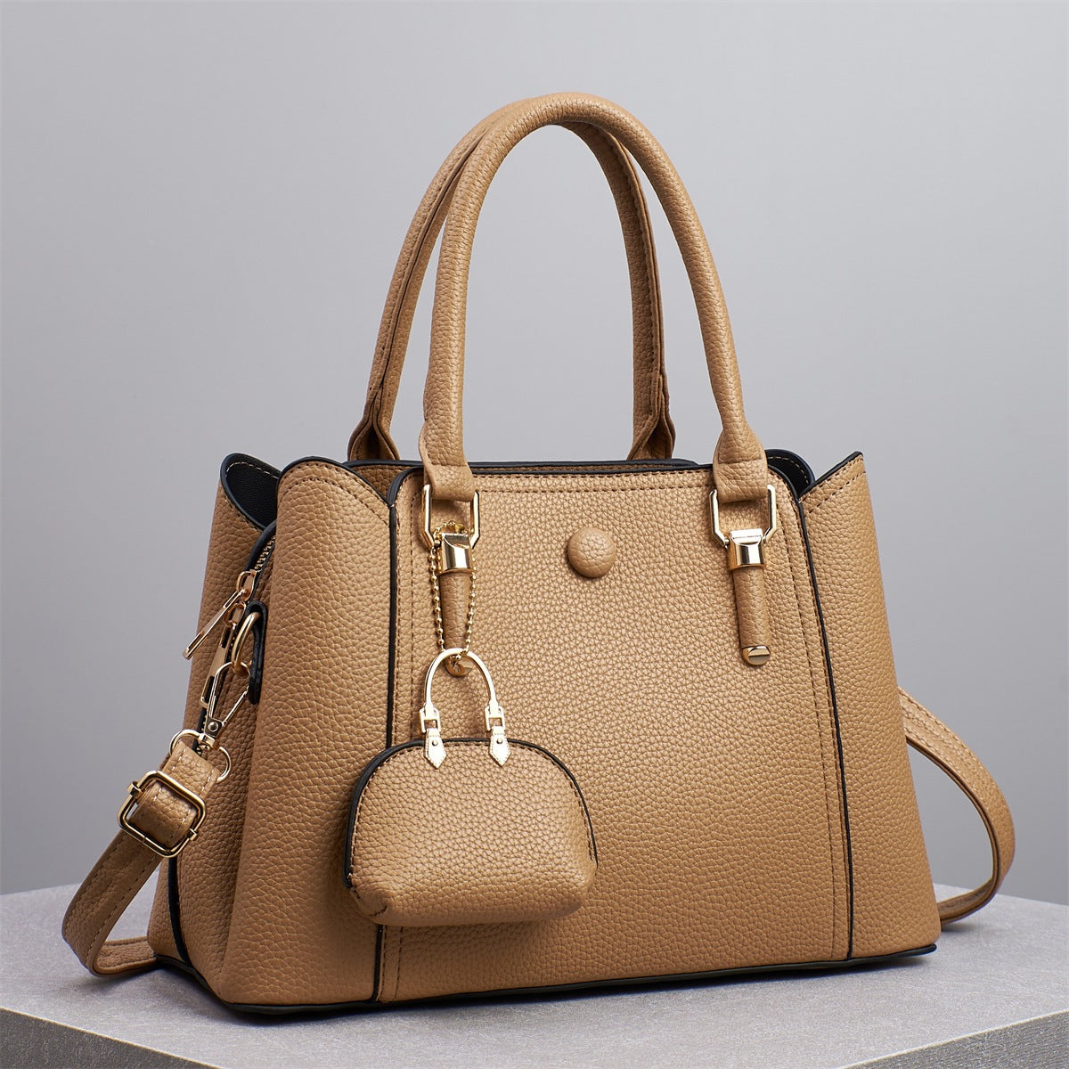 Women's Stitching Large Capacity Solid Color Mother Bags