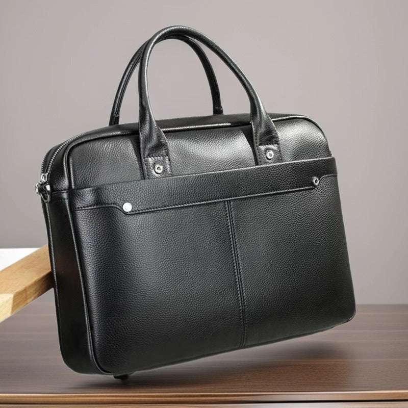 Men's First Layer Cowhide Leather Business Genuine Wider Model Available In Men's Briefcase