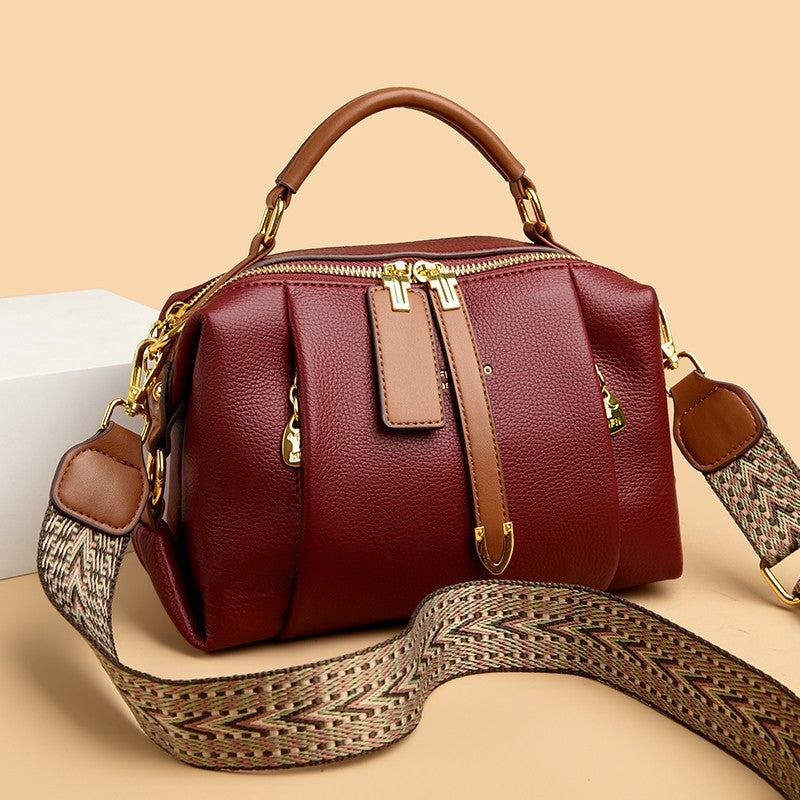 Women's Fashion Color Contrast Retro To Give Women's Shoulder Bag