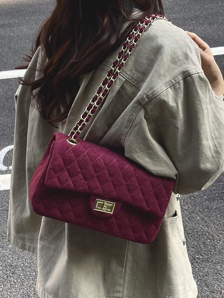 Fashion Large Capacity Chain Rhombus High Bags