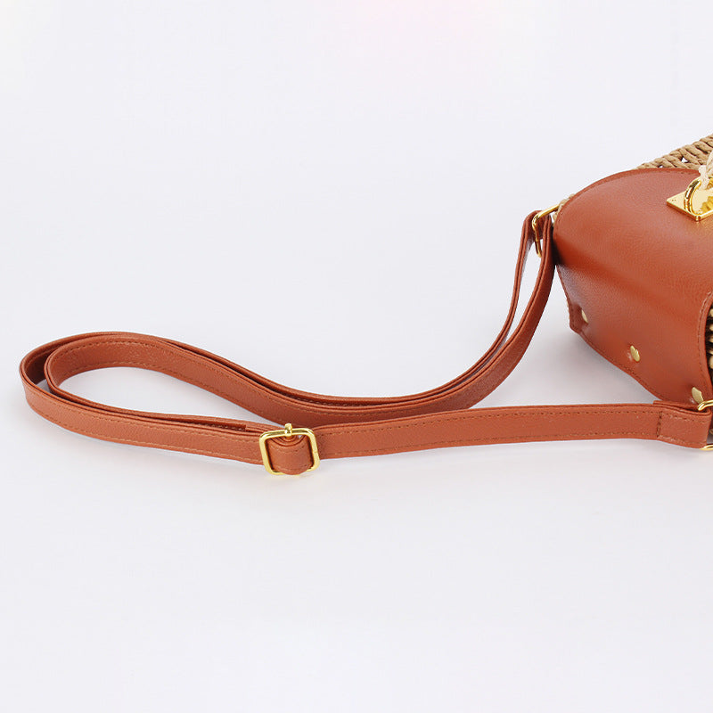 Retro Paper String Ball Woven Beach Vacation Leisure Simple Women's Messenger Bag