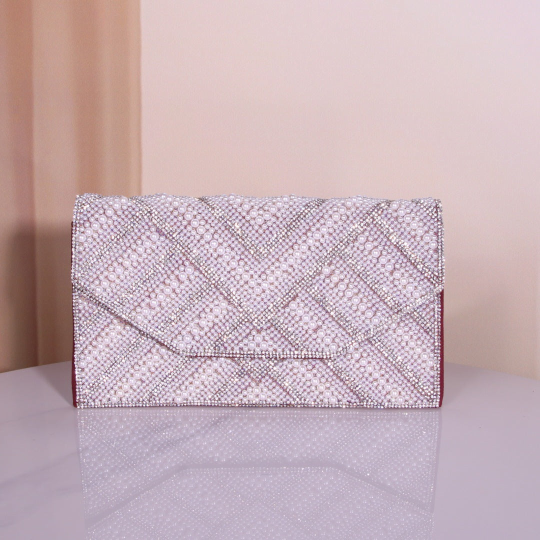 Cool Pearl Party With Diamonds Envelope Dinner Bag